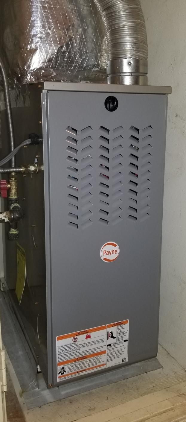 A recent furnace replacement job in the  area